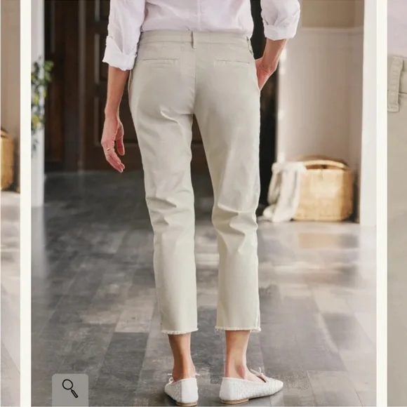 Frank & Eileen Wicklow Tan Ankle Cropped Pants - Picture 5 of 8